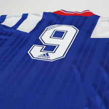 Load image into Gallery viewer, 1992/94 McCoist #9 Rangers Vintage adidas Equipment Home Football Shirt (L)11
