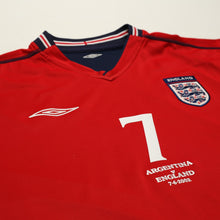 Load image into Gallery viewer, 2002/04 Beckham #7 England Vintage Umbro Away Football Shirt (M) Argentina WC5
