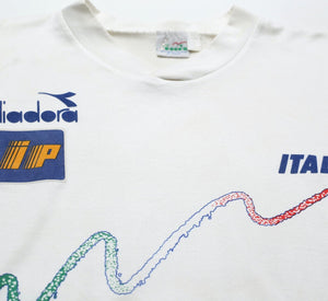 1990/92 ITALY Vintage Diadora Long Sleeve Player Issue Training Shirt (L)