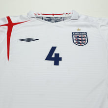 Load image into Gallery viewer, 2005/07 Gerrard #4 England Vintage Umbro Home Football Shirt (M) WC 20063
