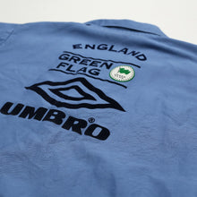 Load image into Gallery viewer, 1998/99 England Vintage Green Flag Umbro Football Training Drill Top (L)11
