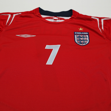 Load image into Gallery viewer, 2004/06 Beckham #7 England Vintage Umbro LS Away Football Shirt (S) EURO 20043
