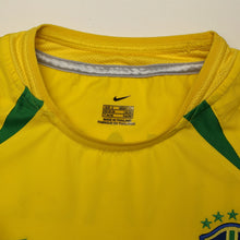 Load image into Gallery viewer, 2002/04 Ronaldo #9 Brazil Vintage Nike Home Football Shirt (S)13

