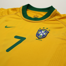 Load image into Gallery viewer, 2000/02 Ronaldinho #7 Brazil Vintage Nike Home Football Shirt (S) Olympics 20006

