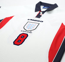 Load image into Gallery viewer, 1997/99 GASCOIGNE #8 England Vintage Umbro Home Football Shirt (M/L) Le Tournoi4
