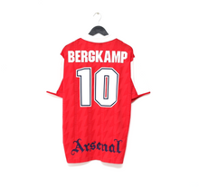Load image into Gallery viewer, 1994/96 BERGKAMP #10 Arsenal Vintage Nike Home Football Shirt (L)
