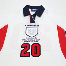 Load image into Gallery viewer, 1997/99 Owen #20 England Vintage Umbro Home Football Shirt (M/L) WC 19983
