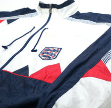Load image into Gallery viewer, 1990/92 ENGLAND Vintage Umbro Football Track Top Shell Jacket (XL) Italia 90
