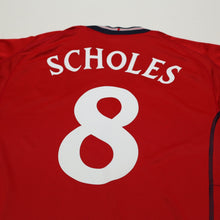 Load image into Gallery viewer, 2002/04 Scholes #8 England Vintage Umbro Away Football Shirt (M) Argentina WC11

