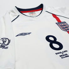 Load image into Gallery viewer, 2001/03 Scholes #8 England Vintage Umbro Home Football Shirt XXL Brazil 2002 WC5
