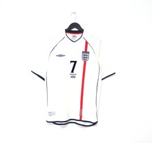 Load image into Gallery viewer, 2001/03 BECKHAM #7 England Vintage Umbro Home Greece Football Shirt (XL) WC 2002
