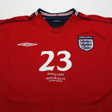 Load image into Gallery viewer, 2002/04 Rooney #23 England Vintage Umbro Away Debut Football Shirt XL Australia3
