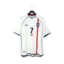 Load image into Gallery viewer, 2001/03 Beckham #7 England Vintage Umbro Home Greece Football Shirt (XL)0
