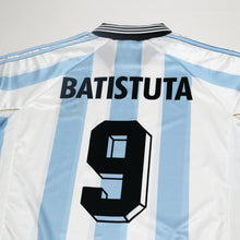 Load image into Gallery viewer, 1998/99 Batistuta #9 Argentina Vintage adidas Home Football Shirt (XL) WC 98
