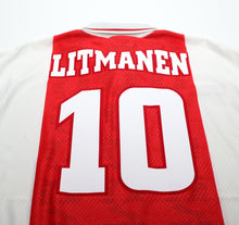 Load image into Gallery viewer, 1998/99 LITMANEN #10 Ajax Vintage Umbro Home Football Shirt (M) Finland
