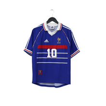 Load image into Gallery viewer, 1998/00 Zidane #10 France Vintage adidas Home Football Shirt (S) World Cup 981
