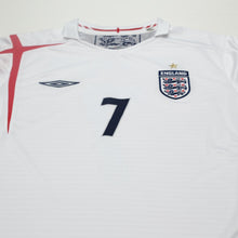 Load image into Gallery viewer, 2005/07 Beckham #7 England Vintage Umbro Home Football Shirt (XL) World Cup 2006
