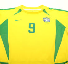 Load image into Gallery viewer, 2002/04 RONALDO #9 Brazil Vintage Nike WC 2002 Home Football Shirt (L)
