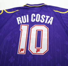 Load image into Gallery viewer, 1997/98 RUI COSTA #10 Fiorentina Vintage FILA Home Football Shirt (L) Nintendo
