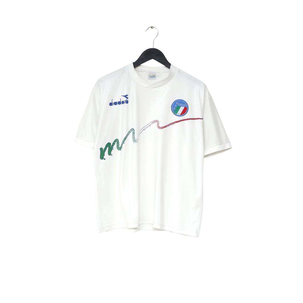 1990/92 ITALY Vintage Diadora Training Shirt (M) Italia 90 – Cult