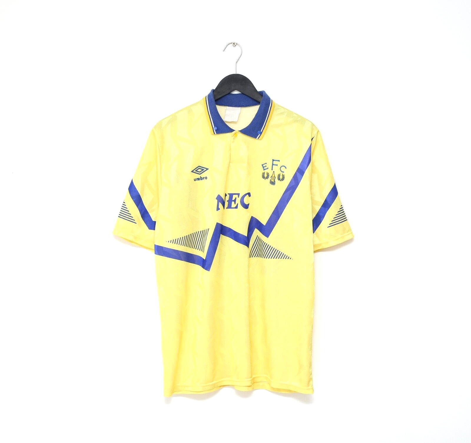 ウェア 95 AWAY UMBRO Everton FC #10 M 1990/92 EVERTON Vintage Umbro Away Football Shirt Jersey (L