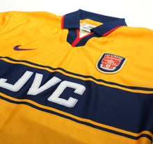 Load image into Gallery viewer, 1997/98 BERGKAMP #10 Arsenal Vintage Nike Away Football Shirt (M)
