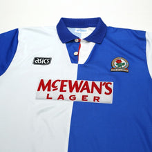Load image into Gallery viewer, 1994/96 Shearer #9 Blackburn Rovers Vintage ASICS Home Football Shirt (XL)2
