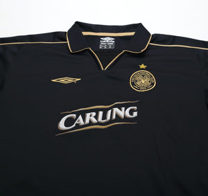2003/04 LARSSON #7 Celtic Vintage Umbro European Away Football Shirt (L)