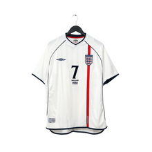 Load image into Gallery viewer, 2001/03 Beckham #7 England Vintage Umbro Home Greece Football Shirt (XL)0
