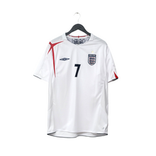 Load image into Gallery viewer, 2005/07 Beckham #7 England Vintage Umbro Home Football Shirt (XL) World Cup 2006
