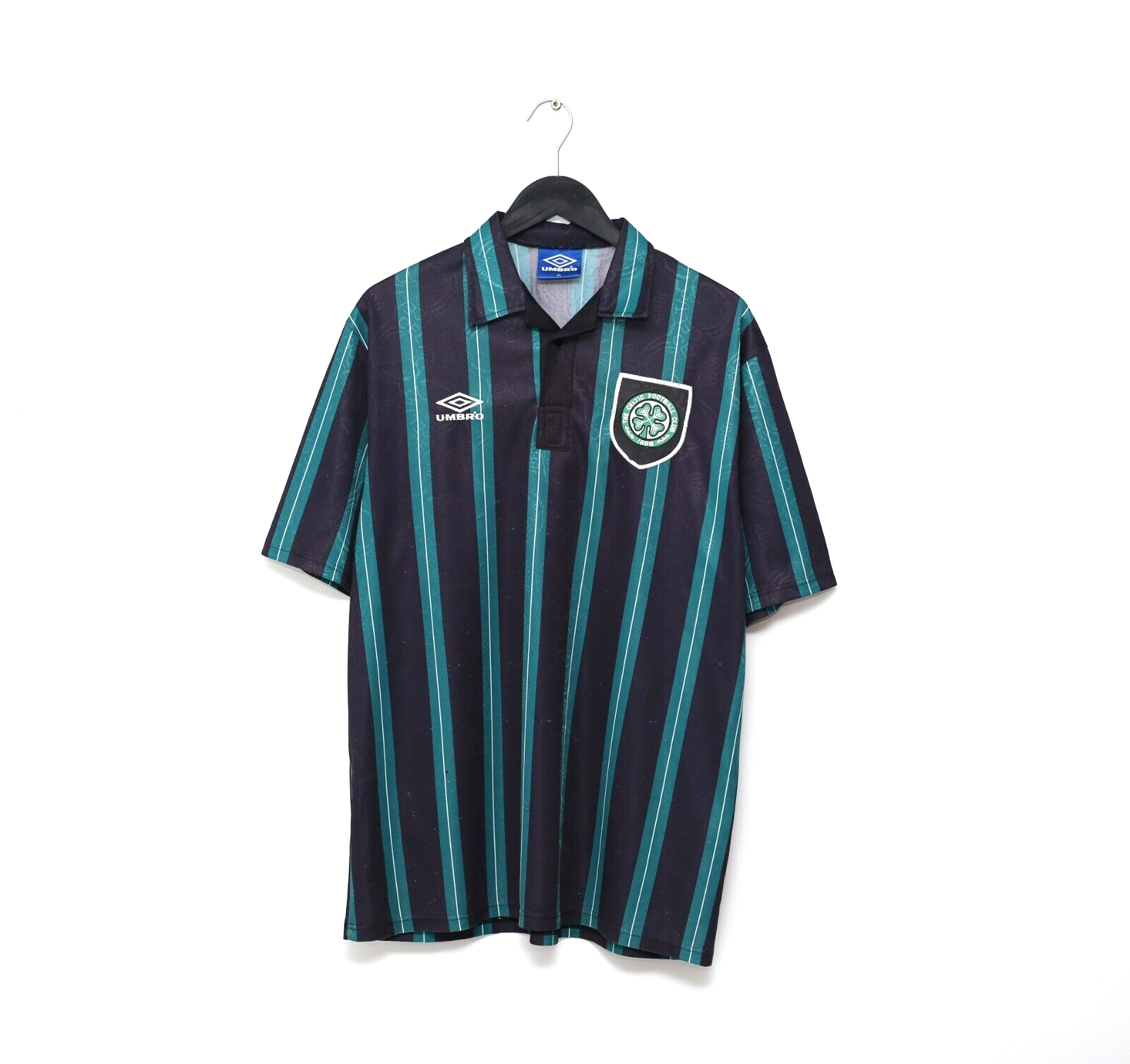 1992/93 CELTIC Vintage Umbro Away Football Shirt Jersey (XL