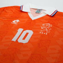 Load image into Gallery viewer, 1994 Bergkamp #10 Holland Vintage Lotto Home Football Shirt (M) Netherlands4
