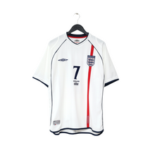 Load image into Gallery viewer, 2001/03 BECKHAM #7 England Vintage Umbro Home Greece Football Shirt (L)0
