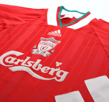 Load image into Gallery viewer, 1993/95 RUSH #9 Liverpool Vintage adidas Equipment Home Football Shirt (M)
