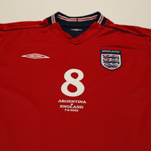 Load image into Gallery viewer, 2002/04 Scholes #8 England Vintage Umbro Away Football Shirt (M) Argentina WC3
