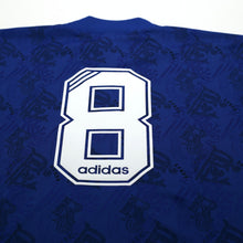 Load image into Gallery viewer, 1995/96 Gascoigne #8 Rangers Vintage adidas Home Football Shirt (L)11
