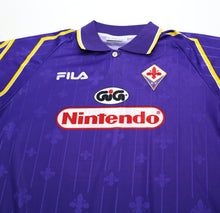 Load image into Gallery viewer, 1997/98 RUI COSTA #10 Fiorentina Vintage FILA Home Football Shirt (L) Nintendo
