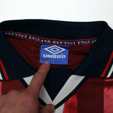 Load image into Gallery viewer, 1997/99 Shearer #9 England Vintage Umbro Away Football Shirt (L) Le Tournoi15
