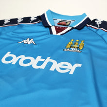 Load image into Gallery viewer, 1997/99 Kinkladze #10 Manchester City Vintage Kappa Home Football Shirt (L)4
