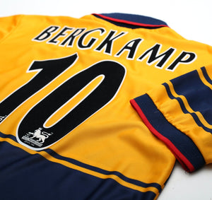 1997/98 BERGKAMP #10 Arsenal Vintage Nike Away Football Shirt (M)