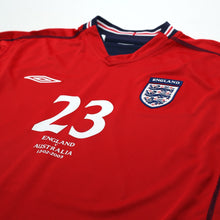 Load image into Gallery viewer, 2002/04 Rooney #23 England Vintage Umbro Away Debut Football Shirt XL Australia4

