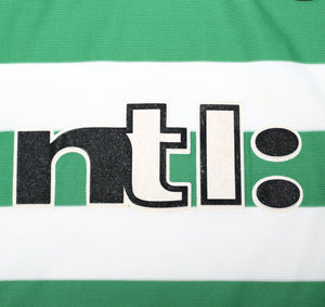 2001/03 LARSSON #7 Celtic Umbro European Home Football Shirt (L)