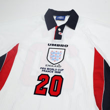 Load image into Gallery viewer, 1997/99 Owen #20 England Vintage Umbro Home Football Shirt (L/XL) WC 1998
