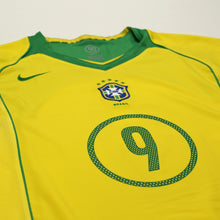 Load image into Gallery viewer, 2004/06 Ronaldo #9 Brazil Vintage Nike Home Football Shirt (L) Total 905
