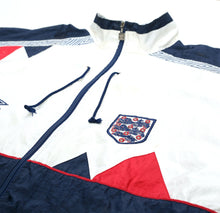 Load image into Gallery viewer, 1990/92 ENGLAND Vintage Umbro Football Track Top Shell Jacket (XL) Italia 90
