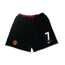 Load image into Gallery viewer, 2007/09 Ronaldo #7 Manchester United Vintage Nike Home Football Shorts (S) 28/300
