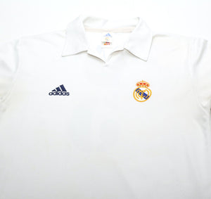 2001/02 ZIDANE #5 Real Madrid Vintage adidas centenary Home Football Shirt (M)