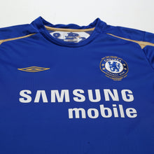 Load image into Gallery viewer, 2005/06 Drogba #15 Chelsea Vintage Umbro Centenary UCL Home Football Shirt (M)5

