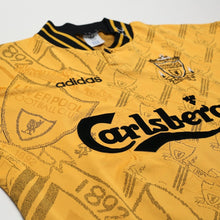 Load image into Gallery viewer, 1994/96 Barnes #10 Liverpool Vintage adidas Third Football Shirt (L)5

