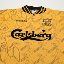 Load image into Gallery viewer, 1994/96 Barnes #10 Liverpool Vintage adidas Third Football Shirt (L)3
